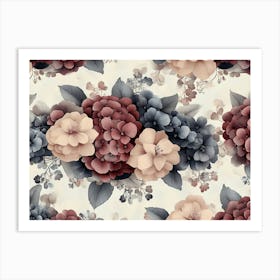 Luxury Mystical Seamless Pattern, Vintage Floral 2 Art Print