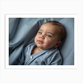 Blue Baby With Blue Eyes Art Print