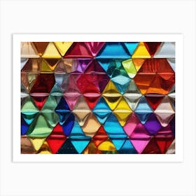 Colorful Triangles 2 Art Print