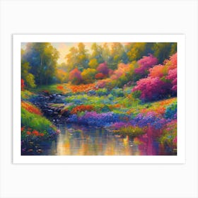 Rainbow Over A Stream Art Print