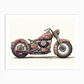 Vintage Colorful Scooter 22 Art Print