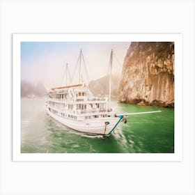 Misty Halong Bay Cruise Vietnam Art Print