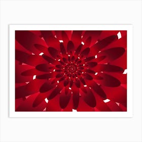 Abstract Modern Red Floral Design Background Art Print