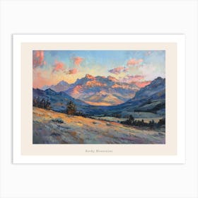 Western Sunset Landscapes Rocky Mountains 1 Poster Art Print