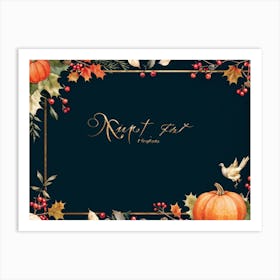 Thanksgiving Frame 1 Art Print