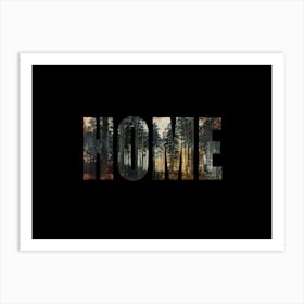 Home Poster Forest Collage Vintage 5 Art Print