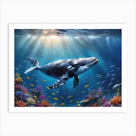 Majestic Humpback Whale Art Print