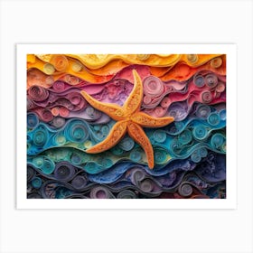 Paper Quilling Sea Star Art Print