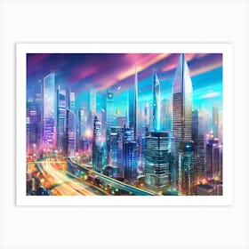 Futuristic Cityscape 69 Art Print