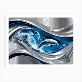 Dolphins In The Sea Art Print