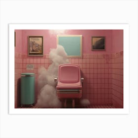 Pink Bathroom Art Print