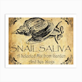 Snail Saliva, Halloween Poster Art Print