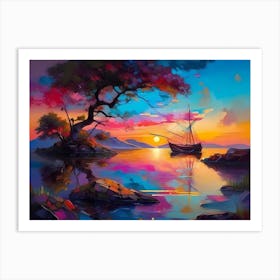 Romantic Dusk Art Print