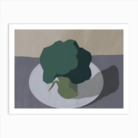 Broccoli On A Plate Art Print