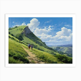 Two People On A Hill Art Print