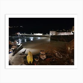 Tenby Harbour by night Art Print