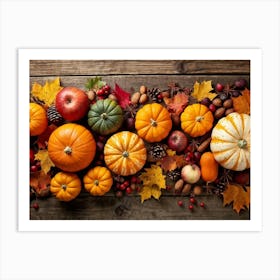 Thanksgiving Pumpkins Art Print