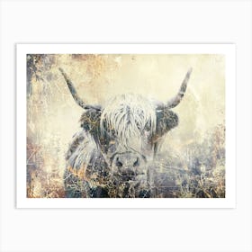 Cow Highland Illustration Art 04 Art Print