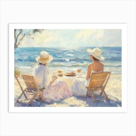 Two Women At The Beach Art Print