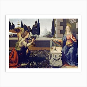 The Annunciation, Leonardo Da Vinci Art Print