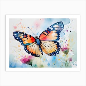 Butterfly Watercolor Painting Art Print