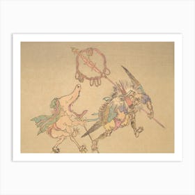 Night Parade of A Hundred Demons Kawanabe Kyosai Vintage Japanese Woodblock Print Yokai 7 Art Print