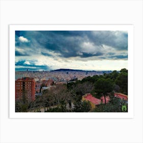 Barcelona Skyline 20210105 130ppub Art Print