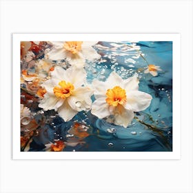 Daffodils In Water 9 Art Print