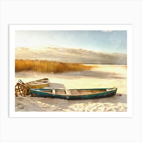 Boats In The Sand Art Print