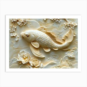 Beautiful Fish 3d 3 Art Print