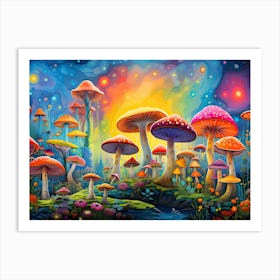 Mushroom Forest 5 Art Print