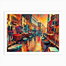 Vibrant Venetian Waters Art Print