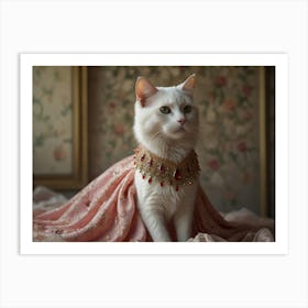 Cat In A Dress 14 Art Print