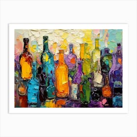 Coloured Bottles Abstract - AfriDesigns Art Print