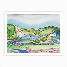 Mountain With Red House, Charles Demuth Art Print