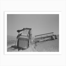 Walla Walla County, Washington, Harvesting Wheat With A Combine By Russell Lee Art Print