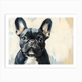 Minimal Frenchie 12 Art Print