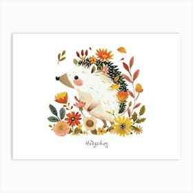 Little Floral Hedgehog 7 Poster Art Print