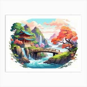 Asian Landscape 3 Art Print