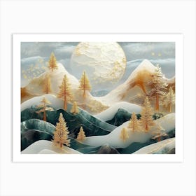 Snowy Mountains 1 Art Print