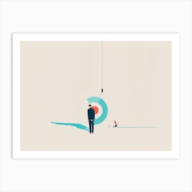 Man Aiming At A Target Art Print