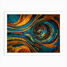 Abstract Swirl Metal Print Art Print