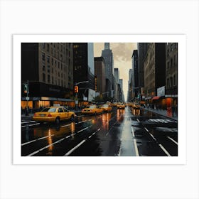 New York City Taxis Art Print