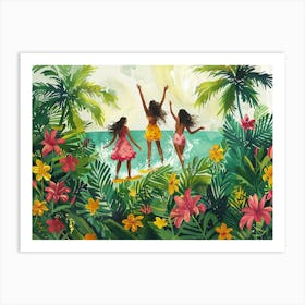 Hawaiian Girls Art Print