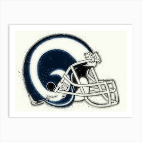 Los Angeles Rams Helmet Art Print