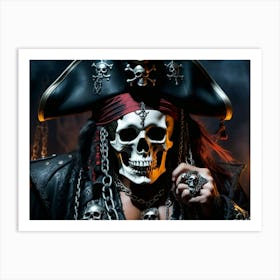 Pirate's Skull Face Art Print