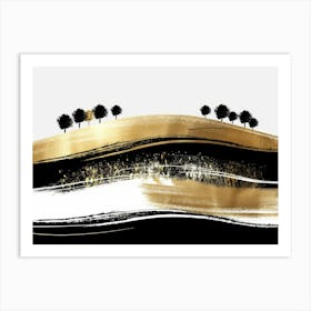 Gold And Black Canvas Print 43 Art Print