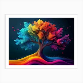 Colorful Tree 1 Art Print