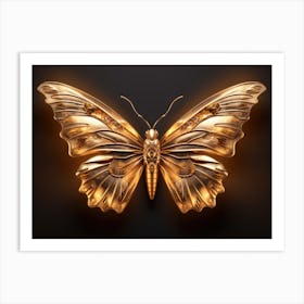 Golden Butterfly Art Print