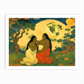 Paul Gauguin Art Prints Moon And The Women Art Print